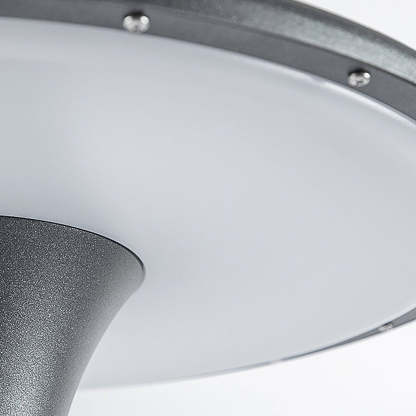 Round Waterproof LED Gray Modern Public Lighting Outdoor Pole Lights-Lighom