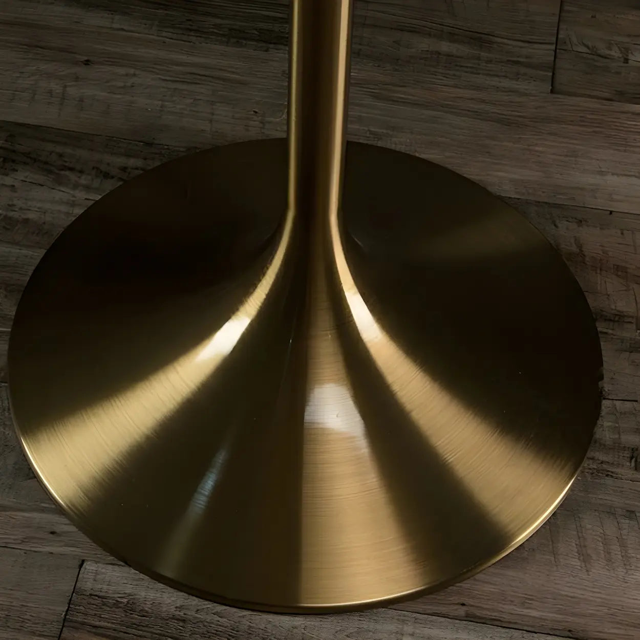 Minimalist Small Round Pedestal Bar Table — Walnut/ Black / Table Only