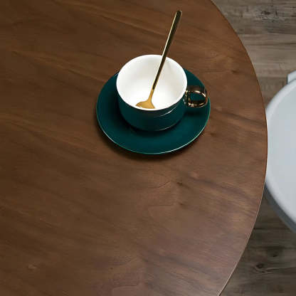 Minimalist Small Round Pedestal Bar Table — White / Table Only