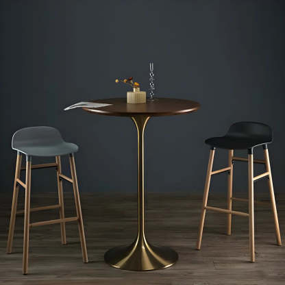 Minimalist Small Round Pedestal Bar Table