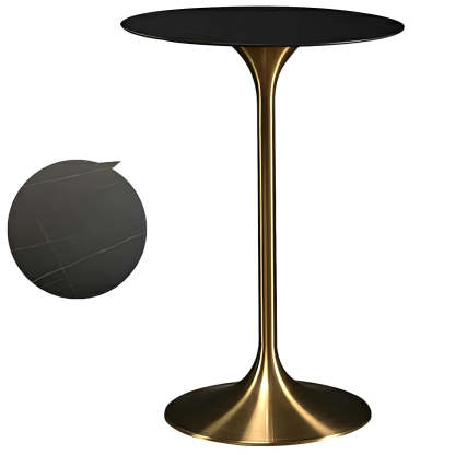 Minimalist Small Round Pedestal Bar Table