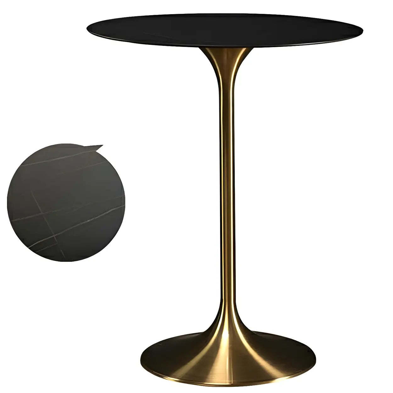 Minimalist Small Round Pedestal Bar Table