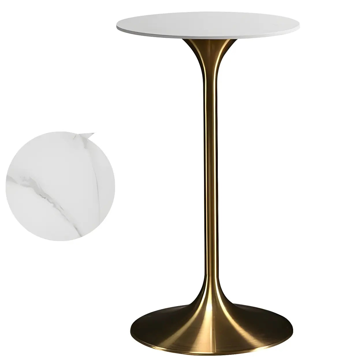 Minimalist Small Round Pedestal Bar Table