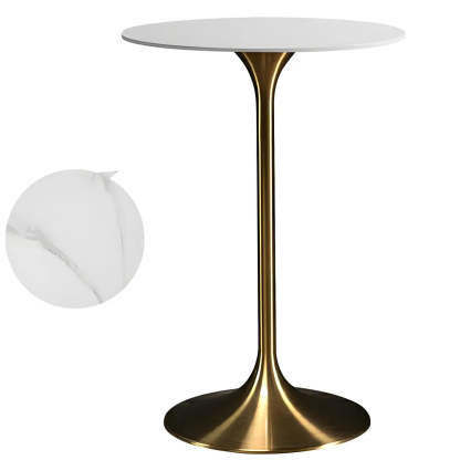 Minimalist Small Round Pedestal Bar Table