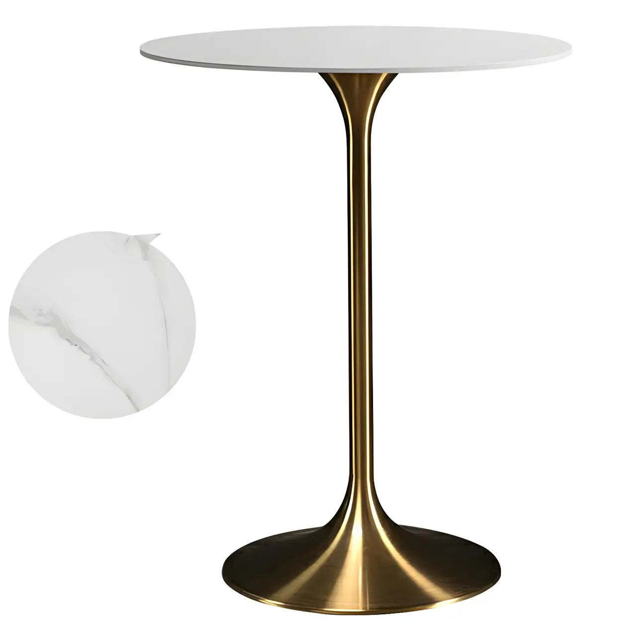 Minimalist Small Round Pedestal Bar Table