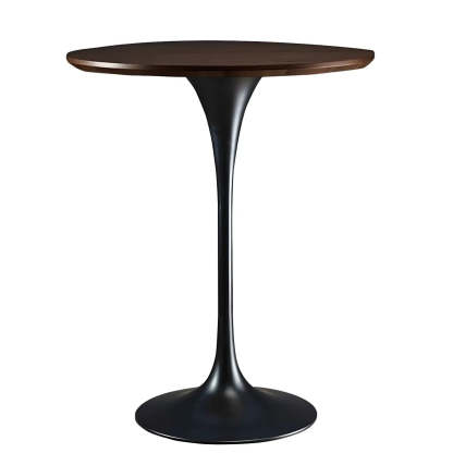 Minimalist Small Round Pedestal Bar Table