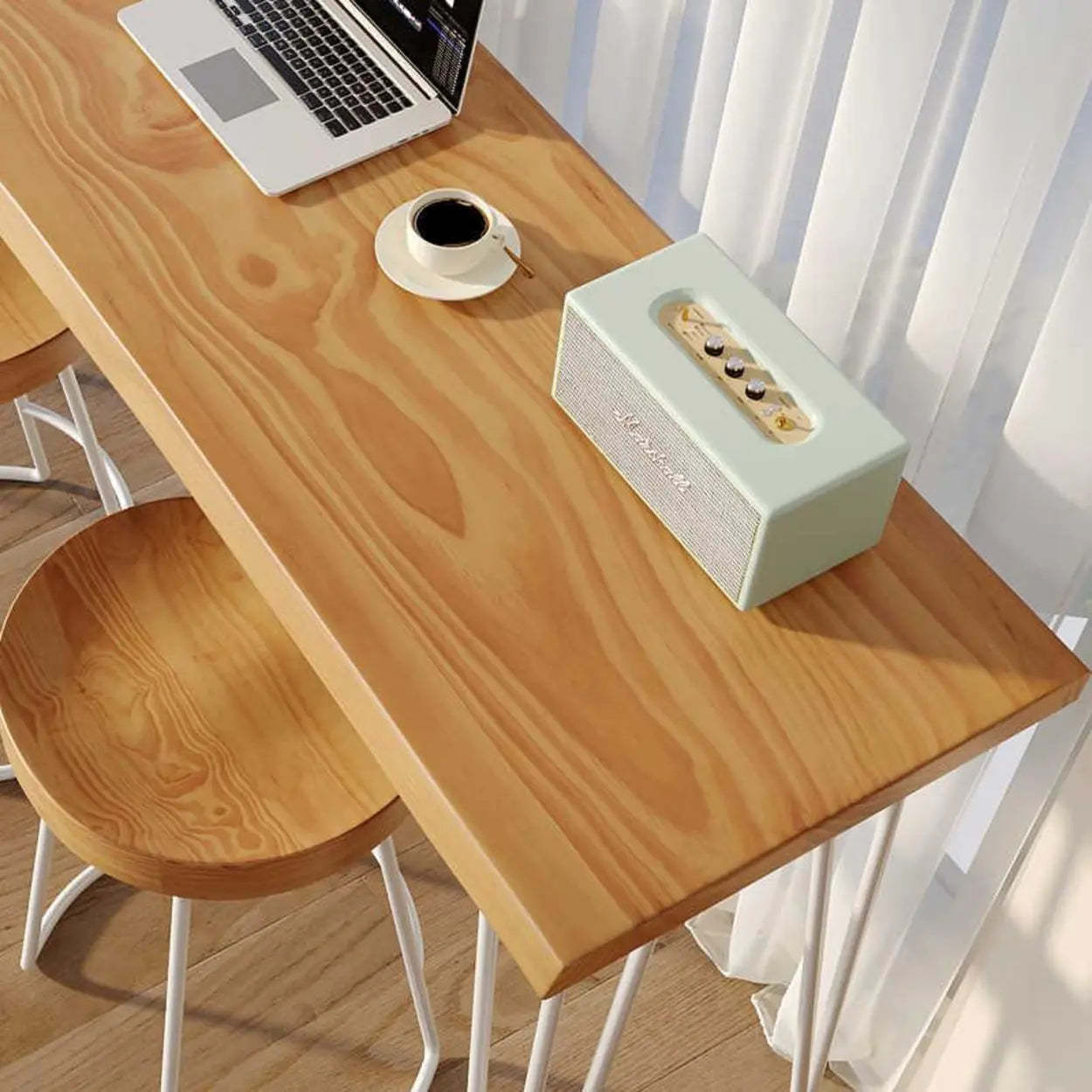 Minimalist Slim Natural Bar Table — Table Only