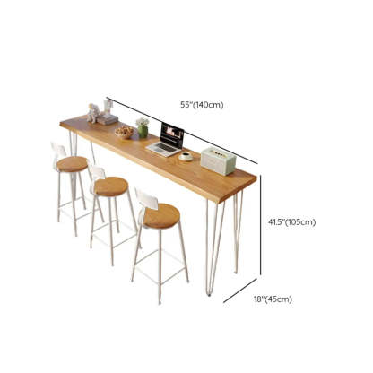 Minimalist Slim Natural Bar Table — Table Only