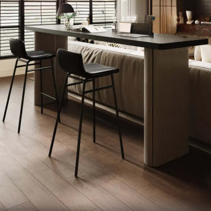 Minimalist Rectangular Wood Sofa Bar Table — Table Only