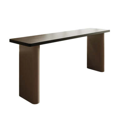 Minimalist Rectangular Wood Sofa Bar Table — Table Only
