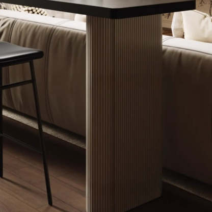 Minimalist Rectangular Wood Sofa Bar Table — Table Only