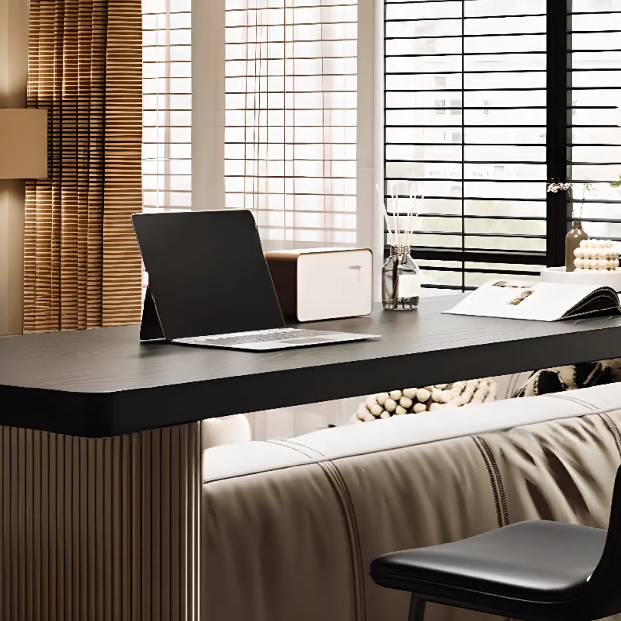 Minimalist Rectangular Wood Sofa Bar Table — Table Only
