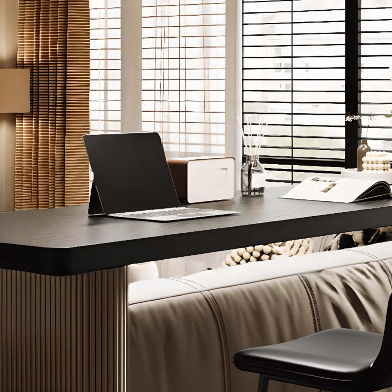 Minimalist Rectangular Wood Sofa Bar Table — Table Only