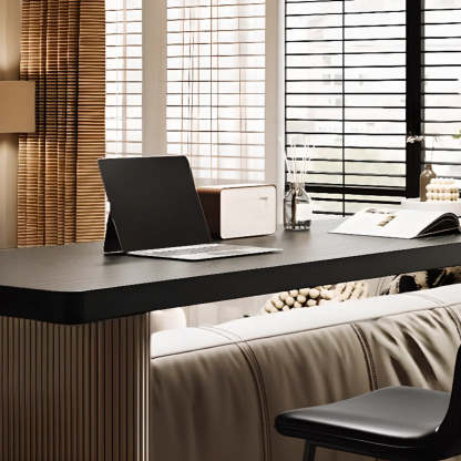 Minimalist Rectangular Wood Sofa Bar Table — Table Only