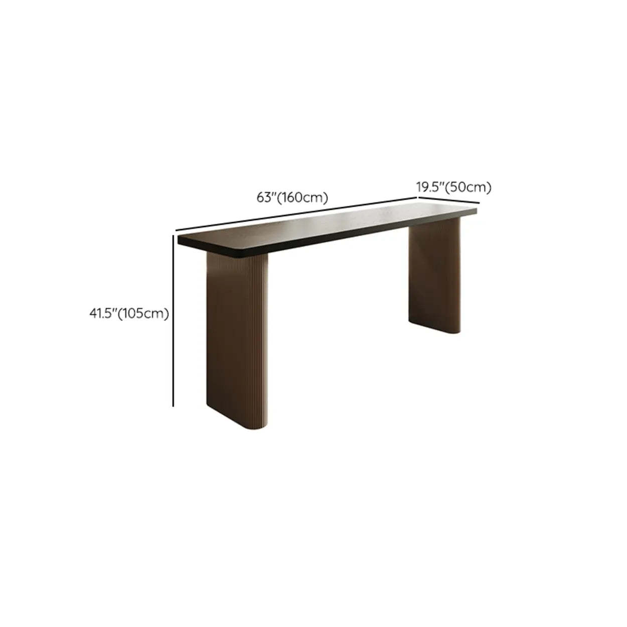 Minimalist Rectangular Wood Sofa Bar Table