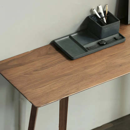 Minimalist Brown Wood Rectangular Console Table