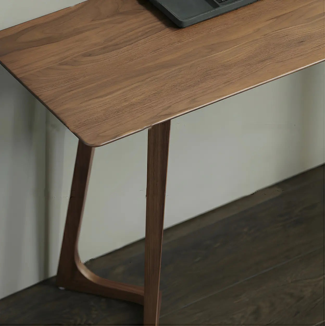 Minimalist Brown Wood Rectangular Console Table
