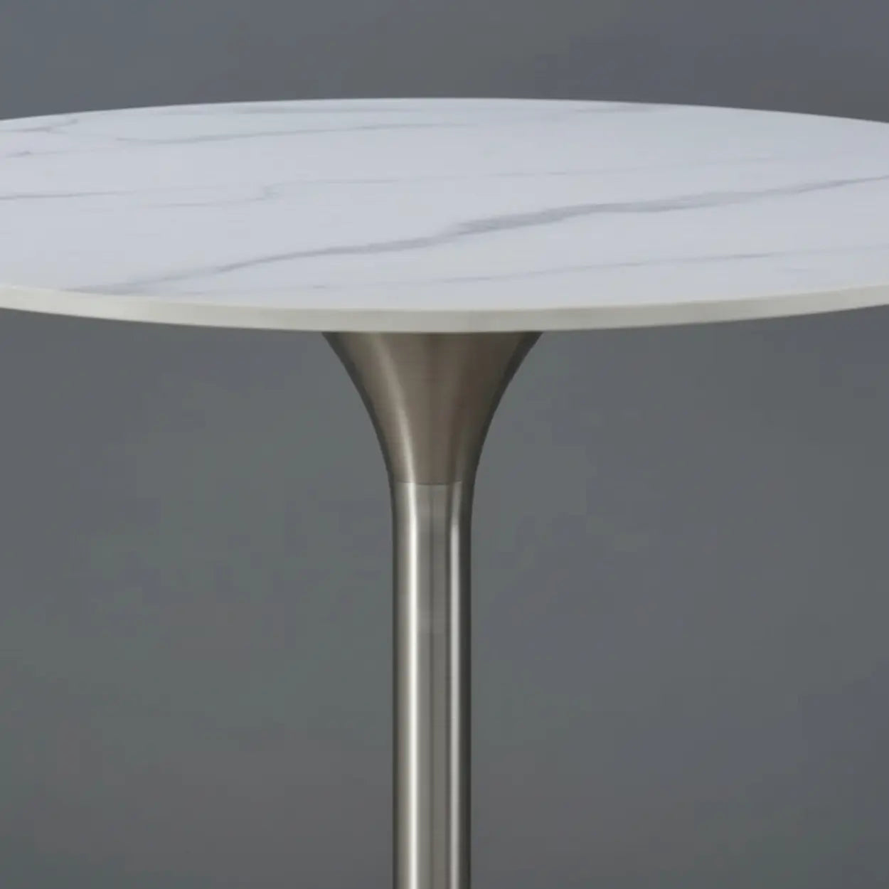 Minimalist Small Round Stone Bistro Bar Table
