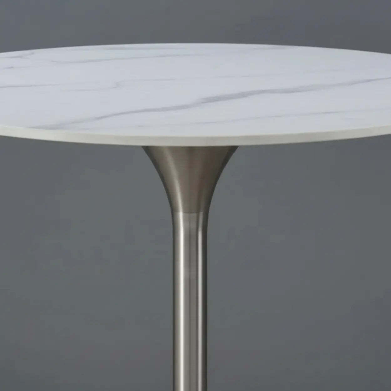Minimalist Small Round Stone Bistro Bar Table