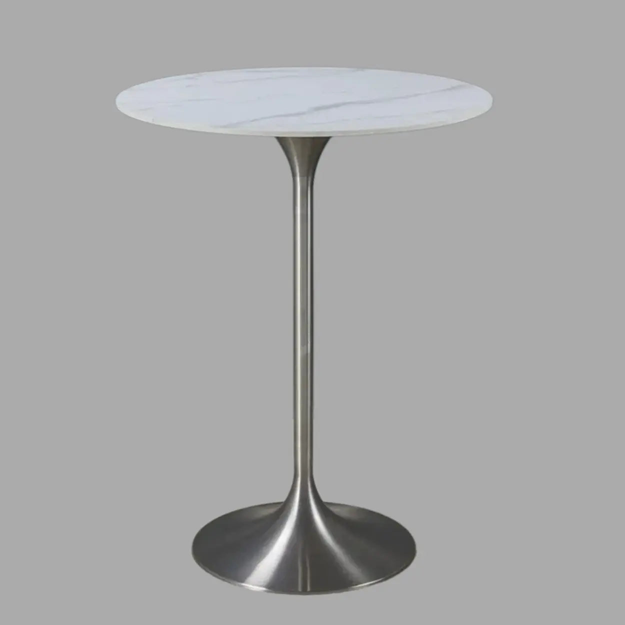 Minimalist Small Round Stone Bistro Bar Table