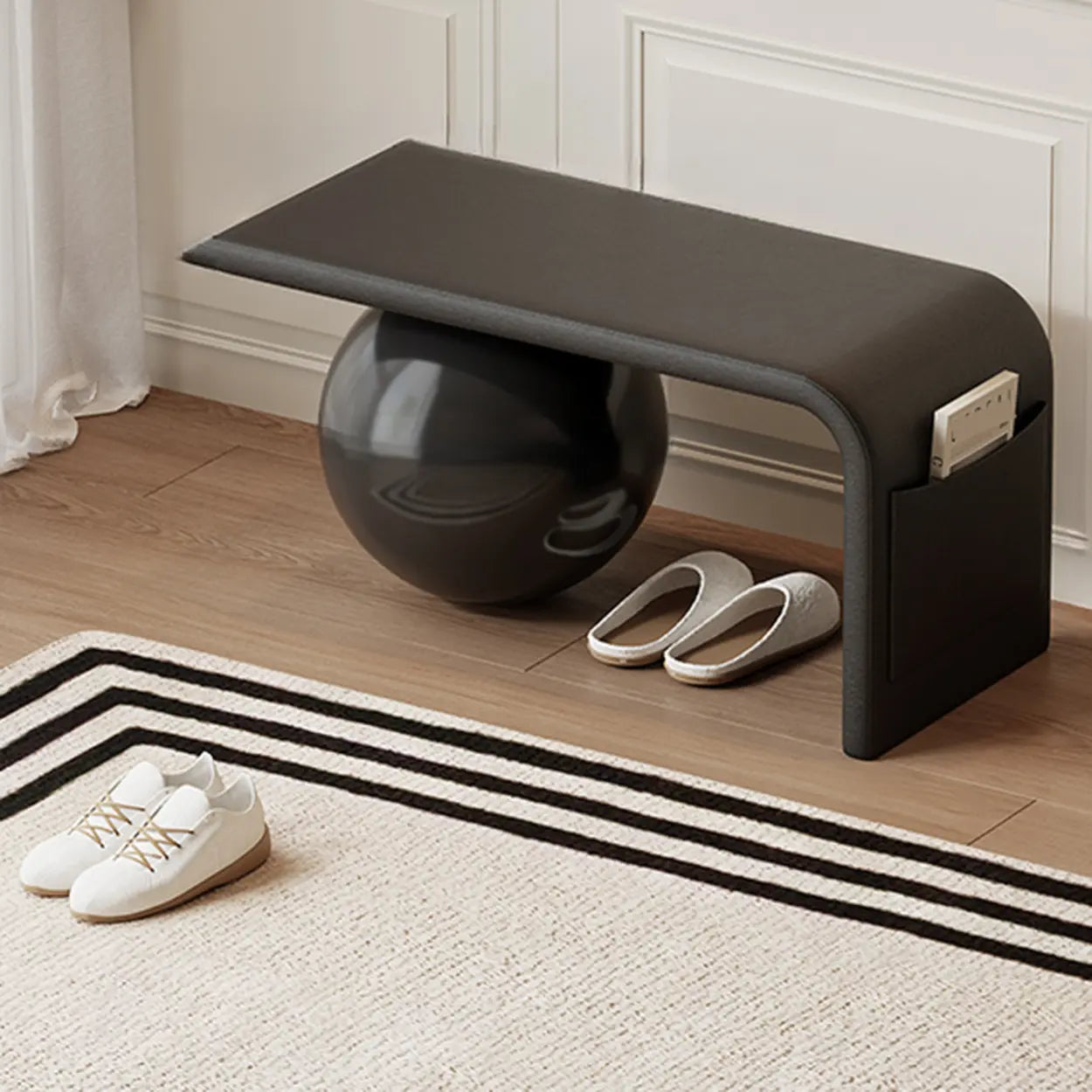 Minimalist Sphere Leg Bench Set