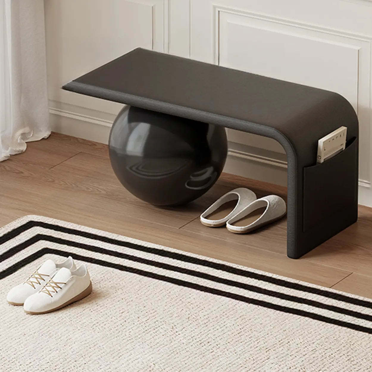 Minimalist Sphere Leg Bench Set