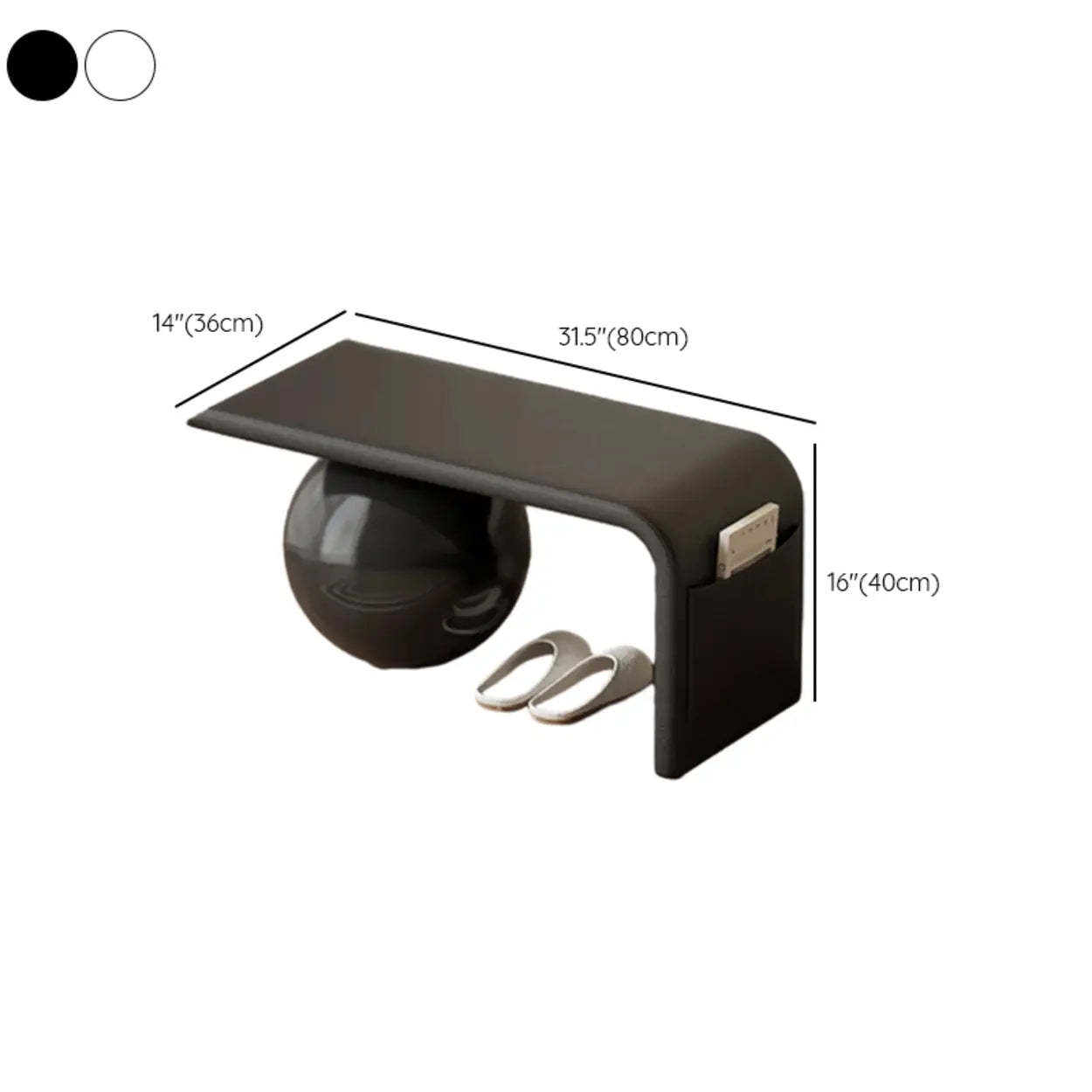 Minimalist Sphere Leg Bench Set