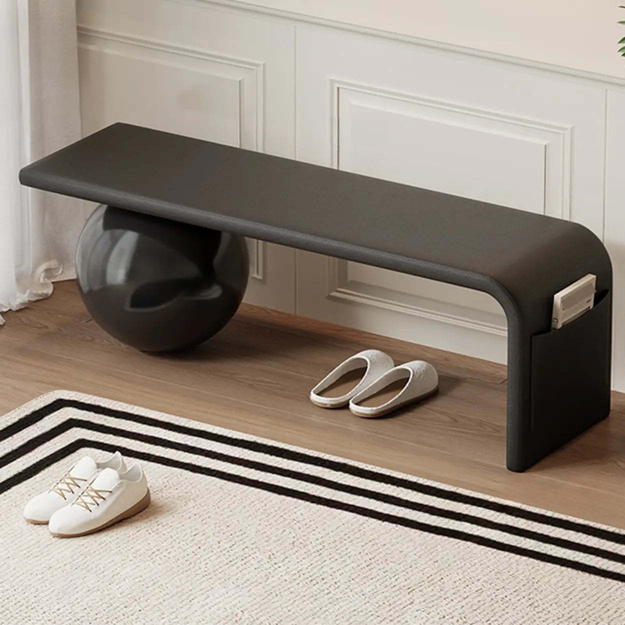 Minimalist Sphere Leg Bench Set