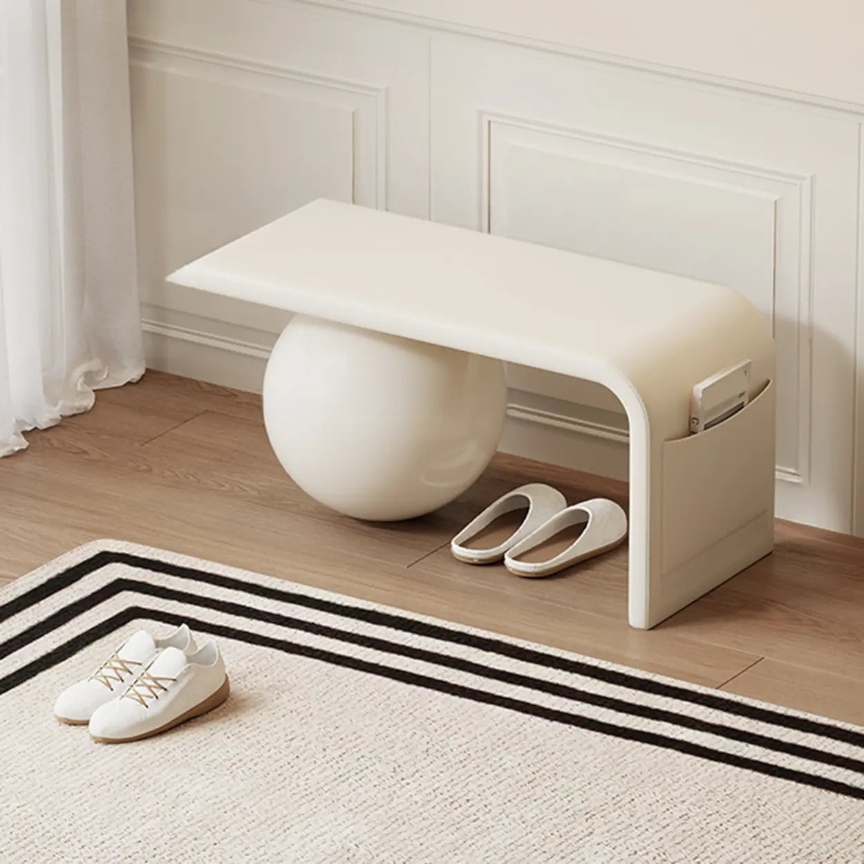 Minimalist Sphere Leg Bench Set