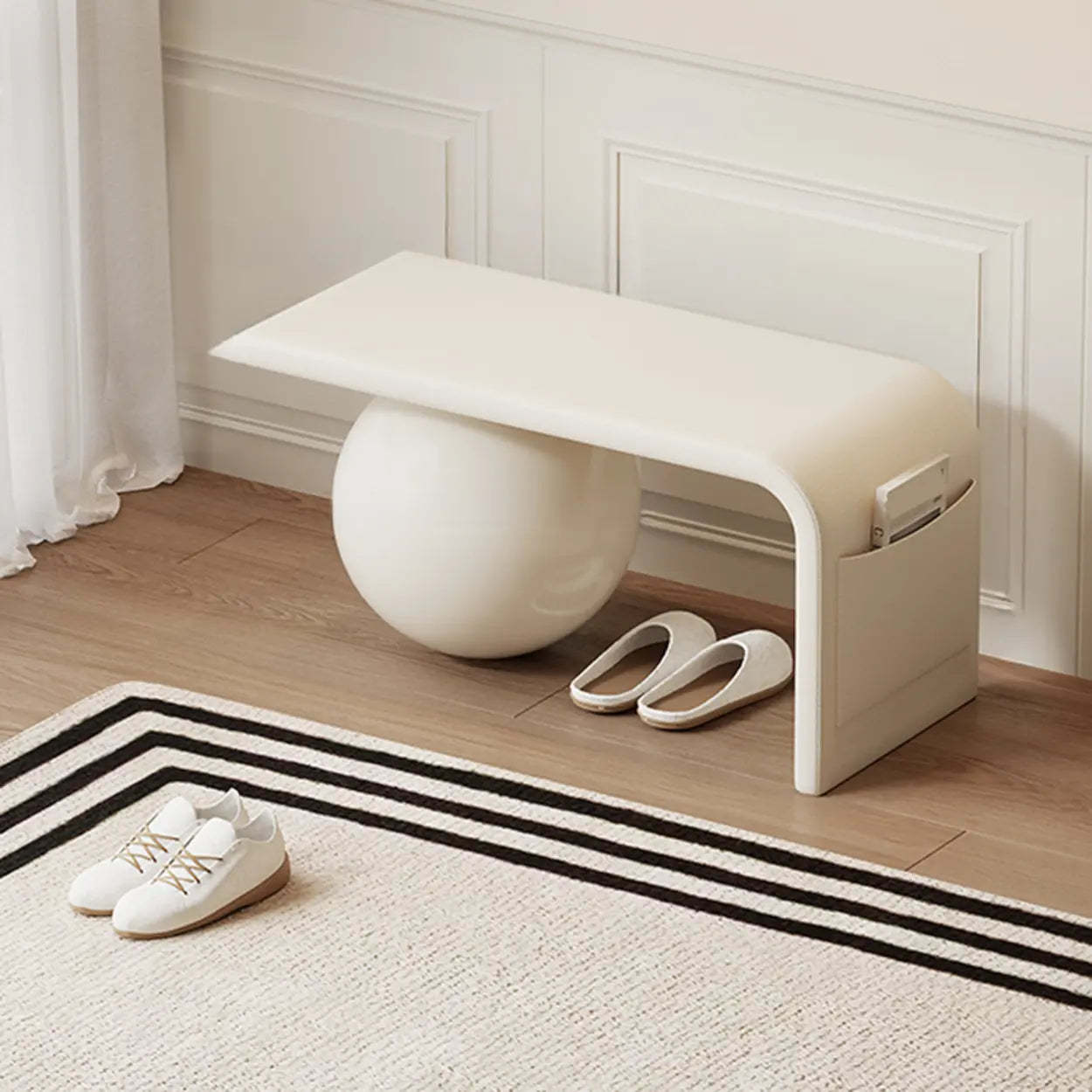 Minimalist Sphere Leg Bench Set