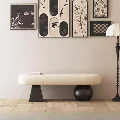 Minimalist Upholstered Living Room Bench