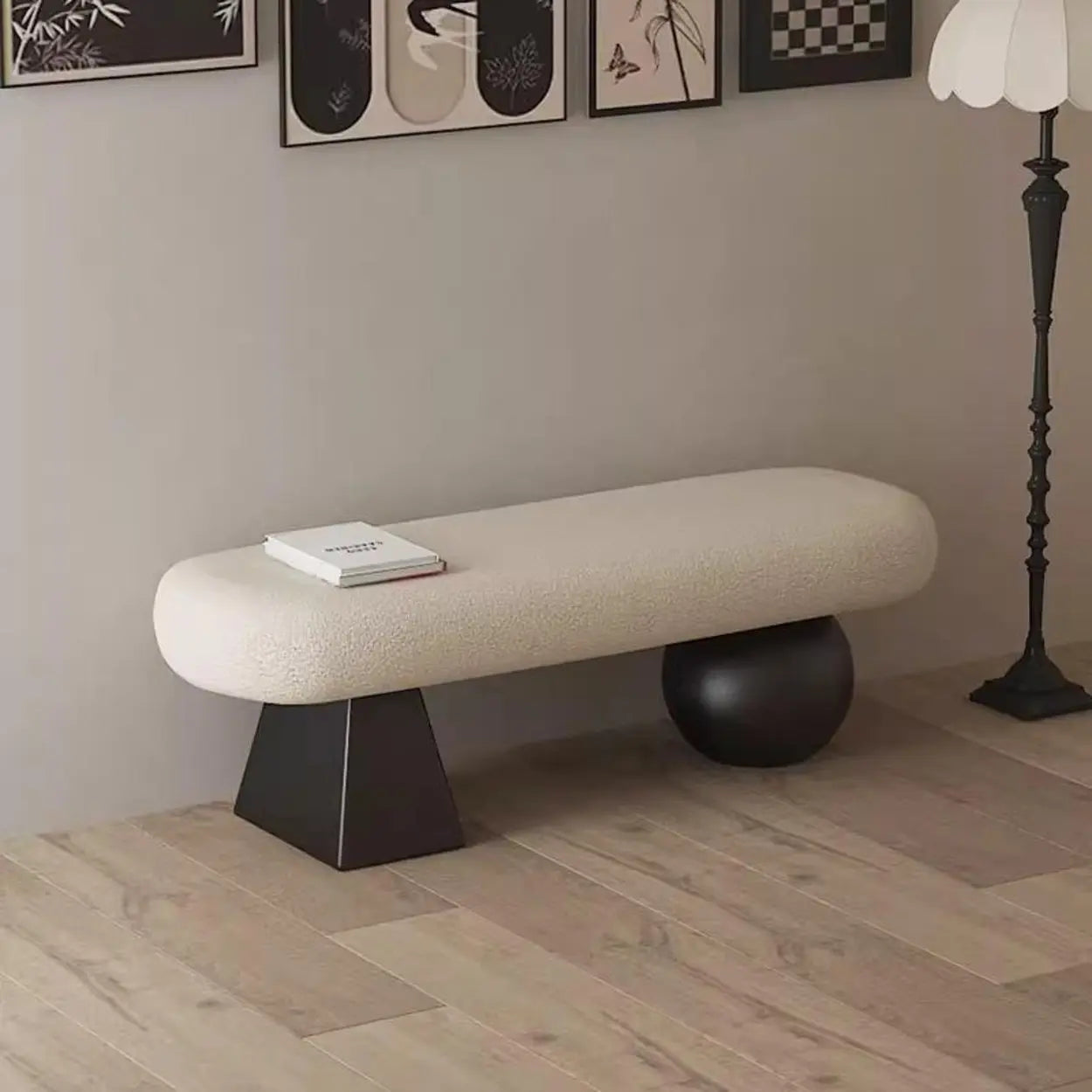 Minimalist Upholstered Living Room Bench
