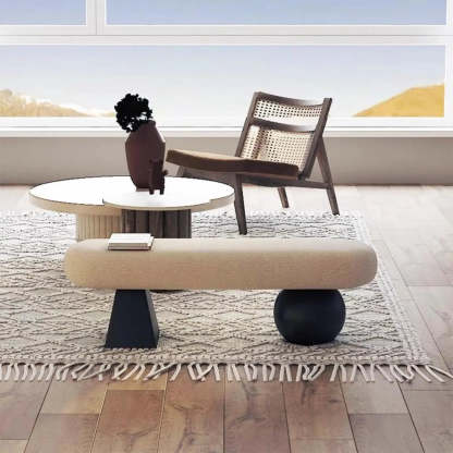 Minimalist Upholstered Living Room Bench