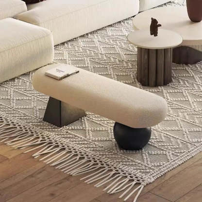 Minimalist Upholstered Living Room Bench