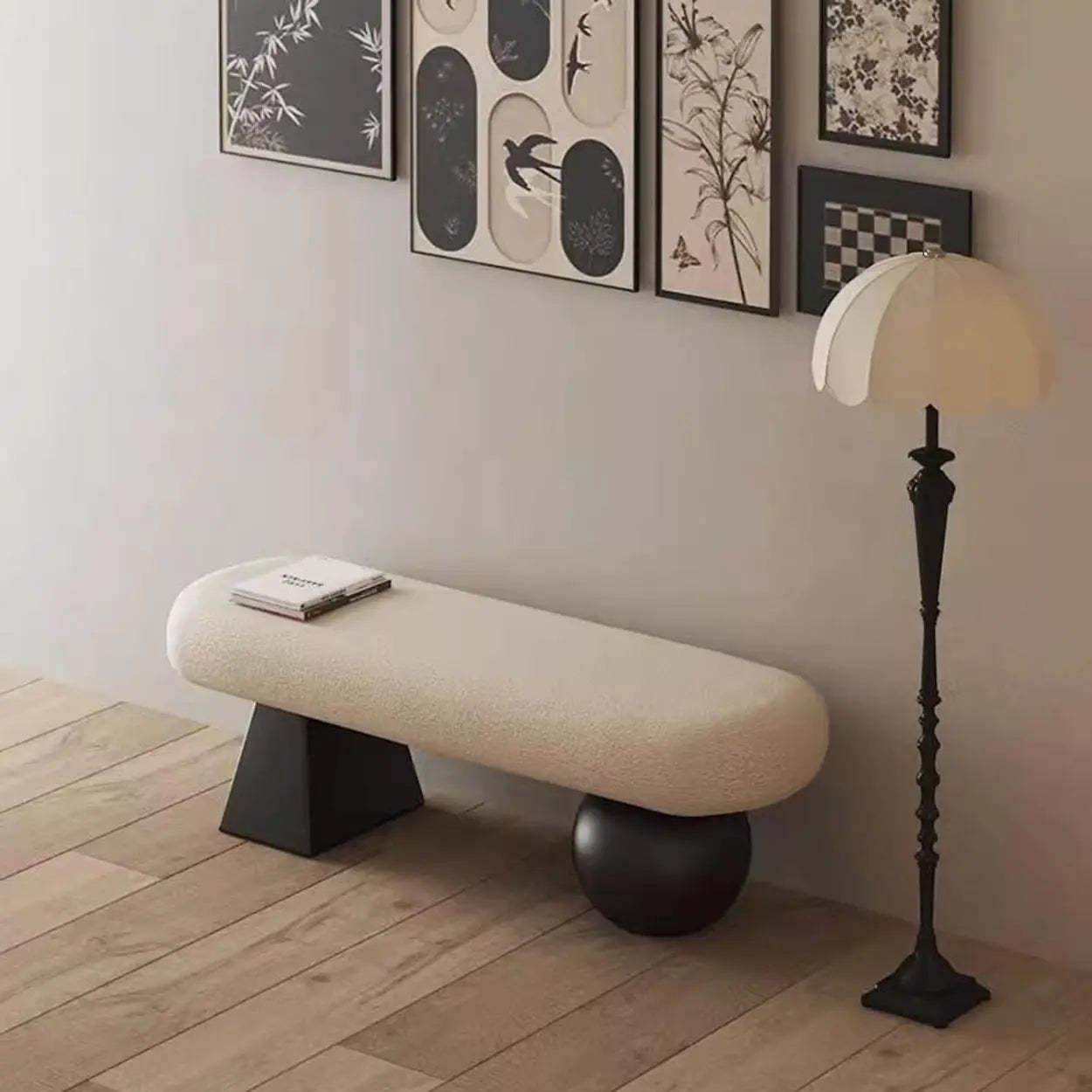 Minimalist Upholstered Living Room Bench