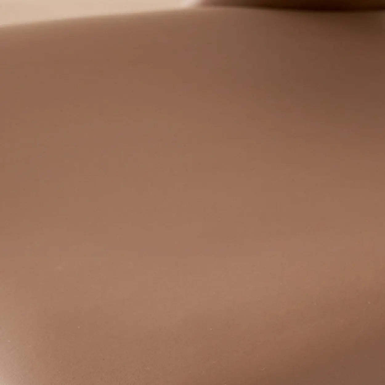 Minimalist Upholstered Low-Back Leather Saddle Bar Stool — Khaki