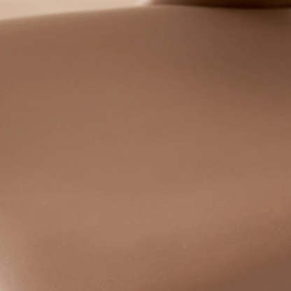 Minimalist Upholstered Low-Back Leather Saddle Bar Stool — Khaki
