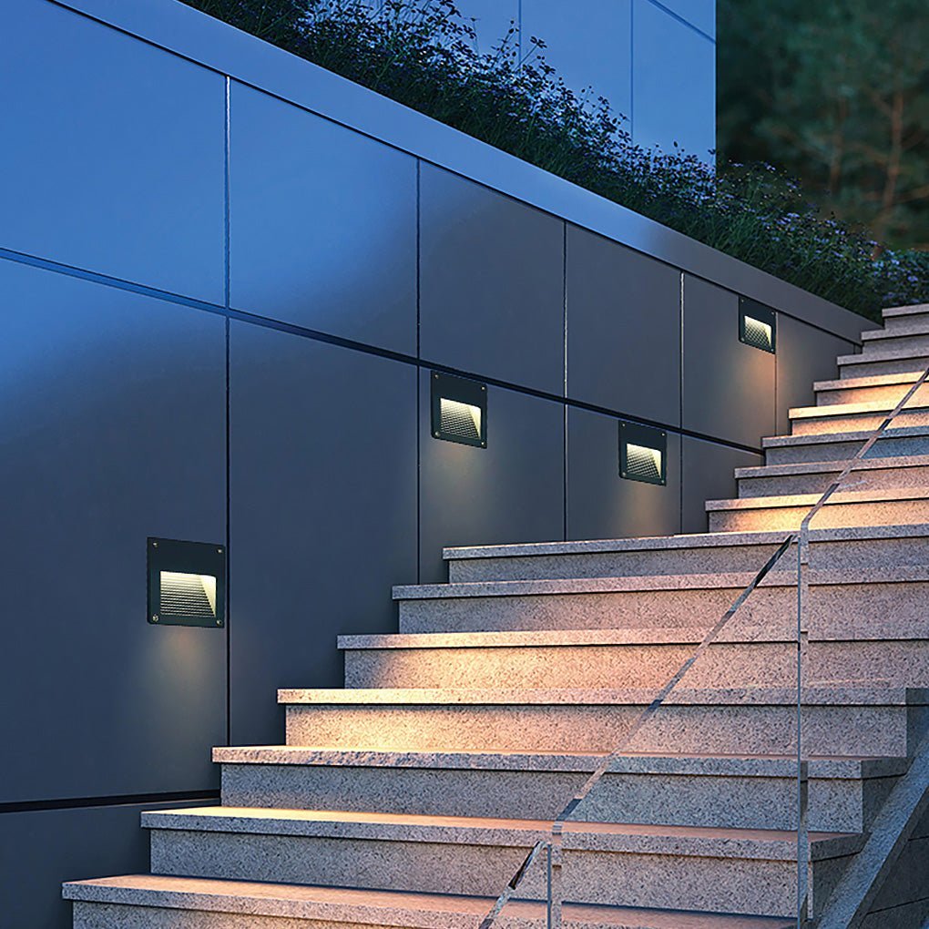 Modern Minimalist Waterproof Embedded Step Lights Wall Decorative Lamp for Outdoor Stairway-Lighom