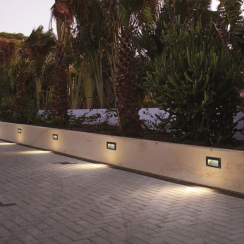 Modern Minimalist Waterproof Embedded Step Lights Wall Decorative Lamp for Outdoor Stairway-Lighom