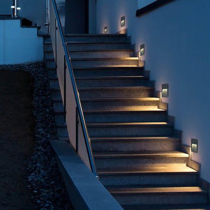 Modern Minimalist Waterproof Embedded Step Lights Wall Decorative Lamp for Outdoor Stairway-Lighom