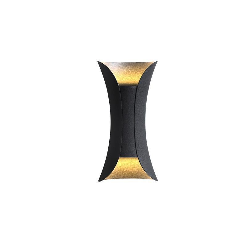 Curved LED Up and Down Lighting Waterproof Modern Outdoor Wall Lights-Lighom