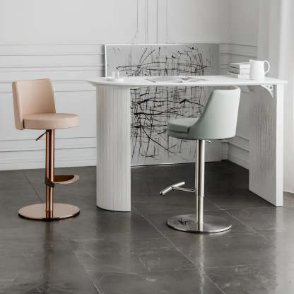 Minimalist White Counter Height Bar Table