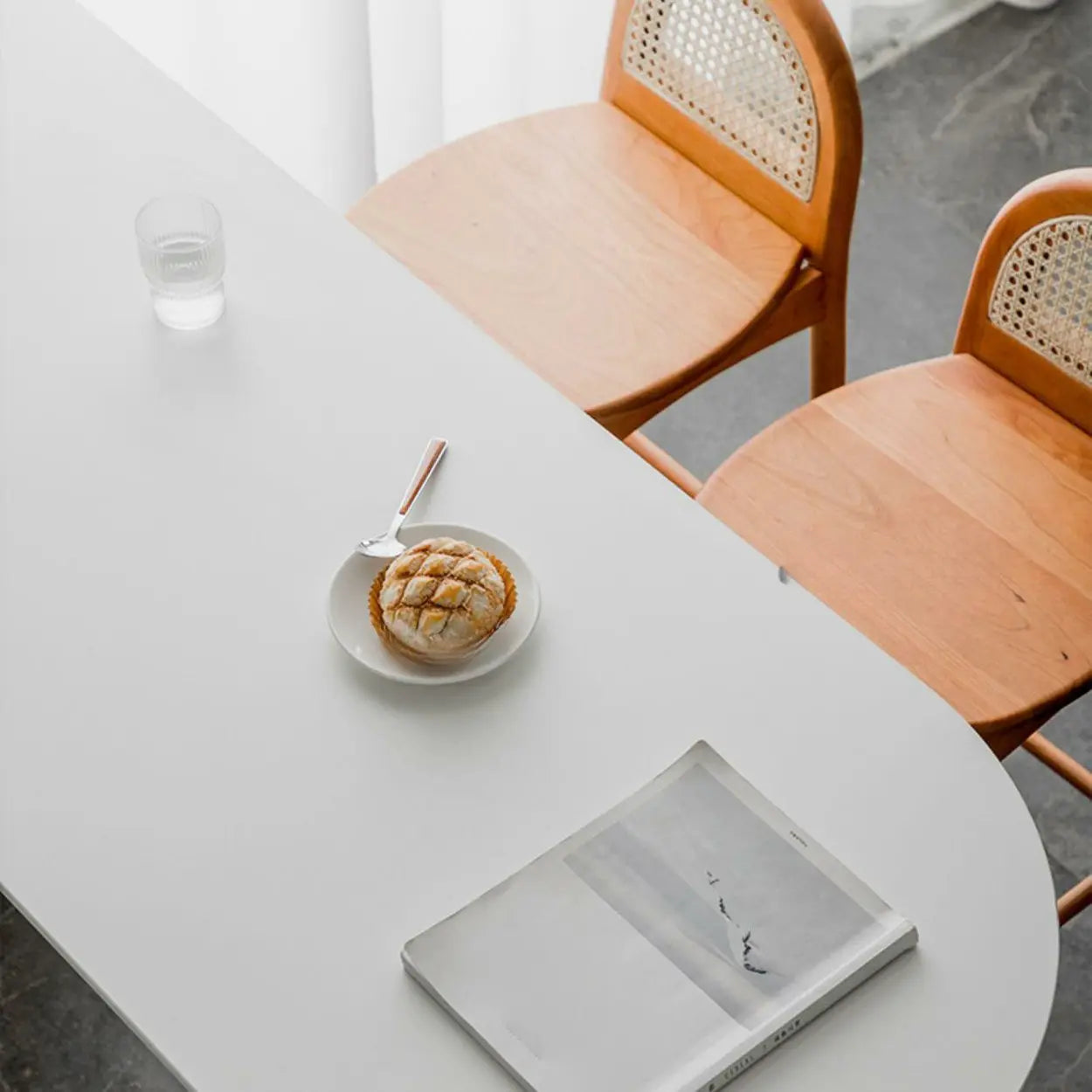Minimalist White Counter Height Bar Table