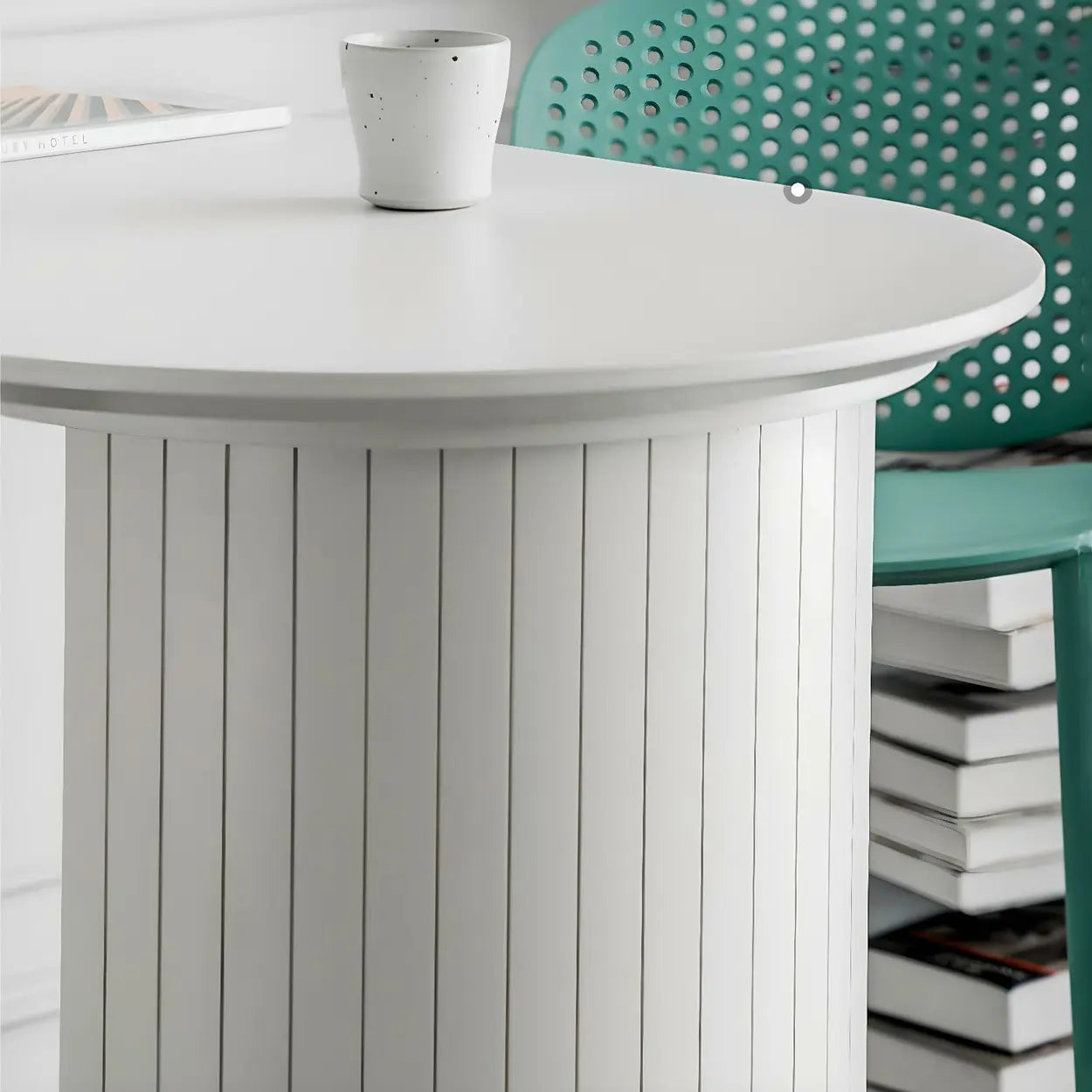 Minimalist White Counter Height Bar Table