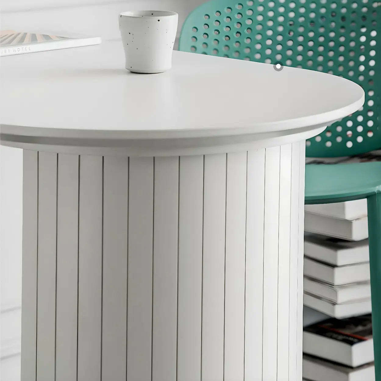 Minimalist White Counter Height Bar Table