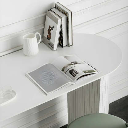 Minimalist White Counter Height Bar Table