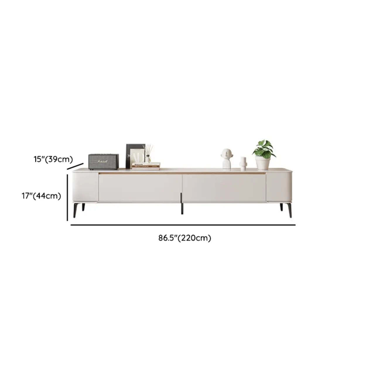 Minimalist White TV Stand