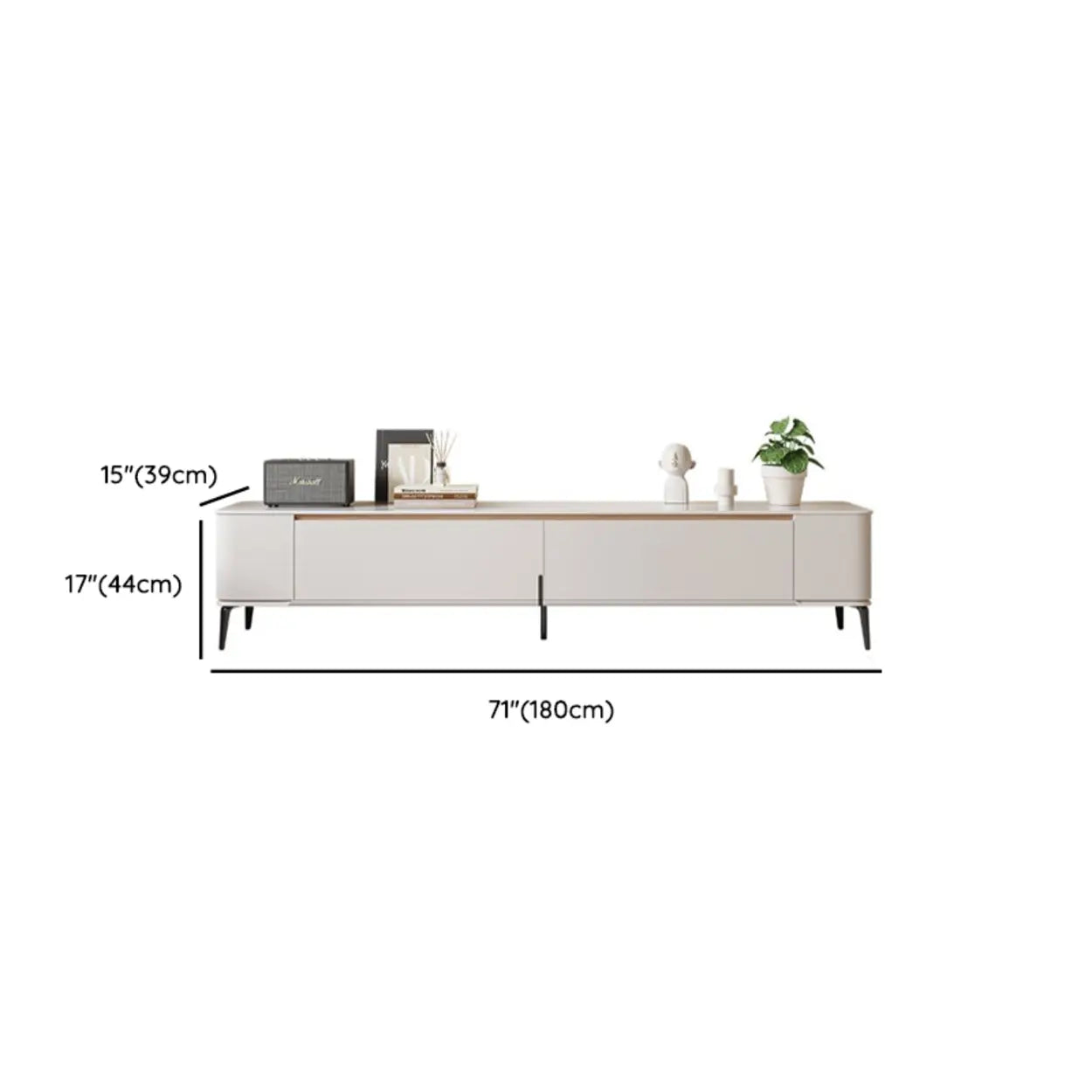 Minimalist White TV Stand