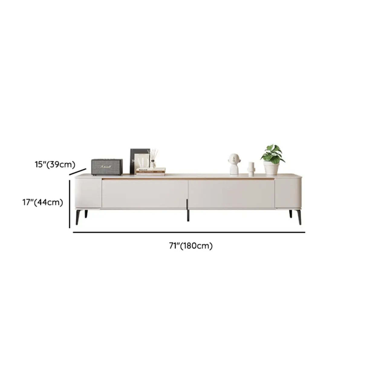 Minimalist White TV Stand