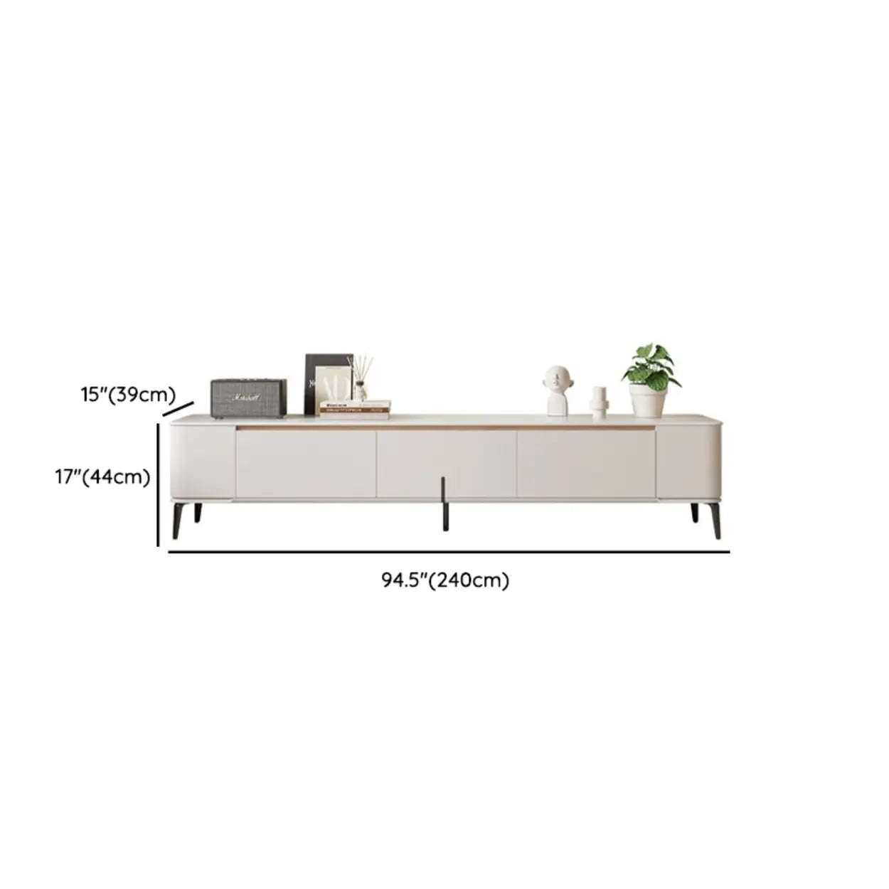 Minimalist White TV Stand